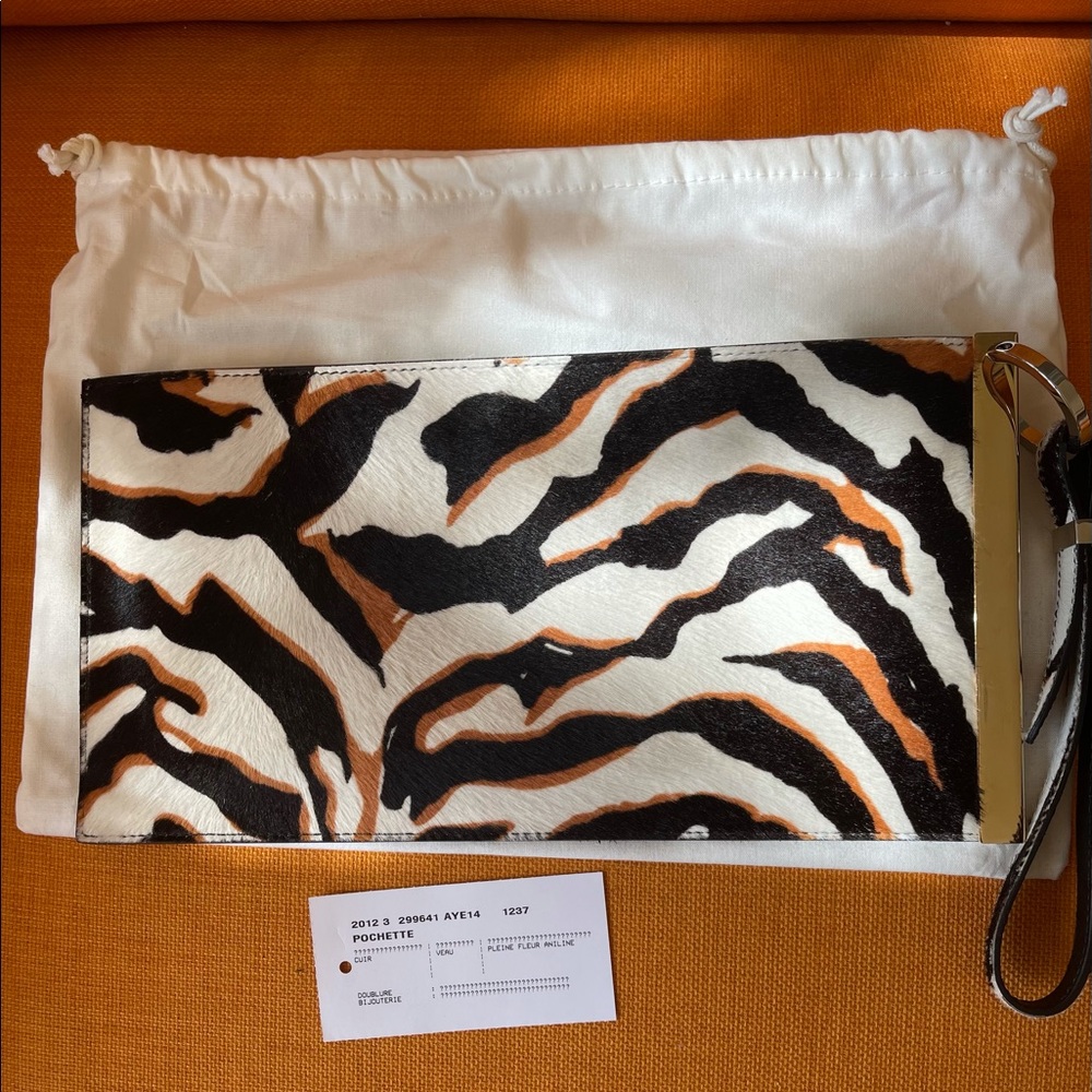 BALENCIAGA Vintage Animal print clutch bag